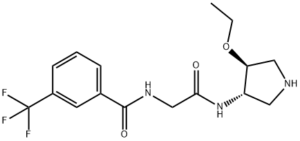 N-[2-[[(3S,4S)-4-ethoxy-3-pyrrolidinyl]aMino]-2-oxoethyl]-3-(trifluoroMet hyl)- 구조식 이미지