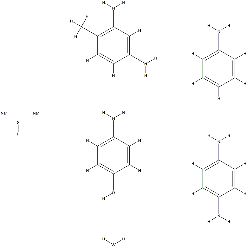 Phenol, 4-amino-, reaction products with aniline, 4-methyl-1,3-benzenediamine, p-phenylenediamine, sodium sulfide (Na2S) and sulfur Structure