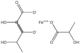2-Hydroxypropanoic acid/iron,(1:x) salt Structure