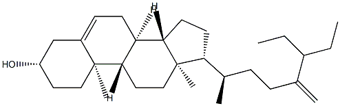 24-(1-Ethylpropyl)-26,27-dinorcholesta-5,24-dien-3β-ol 구조식 이미지