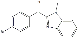 α-(1-Methyl-1H-benzimidazole-2-yl)-4-bromobenzyl alcohol Structure