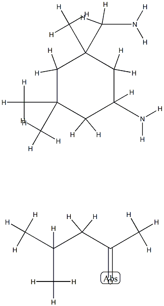 2-펜타논,4-메틸-,5-아미노-1,3,3-트리메틸시클로헥산메탄아민과의반응생성물 구조식 이미지