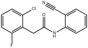 2-(2-chloro-6-fluorophenyl)-N-(2-cyanophenyl)acetamide 구조식 이미지