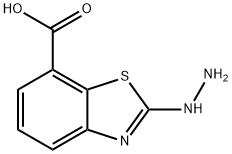 7-벤조티아졸카르복실산,2-히드라지노-(9CI) 구조식 이미지