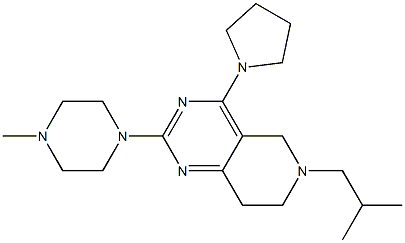 9-(4-methylpiperazin-1-yl)-4-(2-methylpropyl)-7-pyrrolidin-1-yl-4,8,10 -triazabicyclo[4.4.0]deca-7,9,11-triene 구조식 이미지