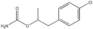 Carbamic acid p-chloro-α-methylphenethyl ester Structure