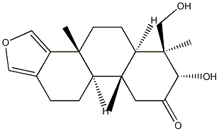 3α-Hydroxy-4β-hydroxymethyl-4,8-dimethyl-18-nor-16-oxa-5α-androsta-13(17),14-dien-2-one Structure