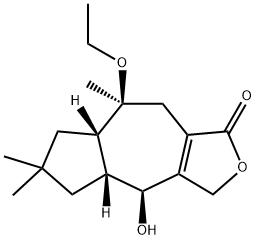 (4S)-8β-Ethoxy-4,4aβ,5,6,7,7aβ,8,9-octahydro-4β-hydroxy-6,6,8-trimethylazuleno[5,6-c]furan-1(3H)-one 구조식 이미지
