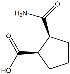 Cyclopentanecarboxylic acid, 2-(aminocarbonyl)-, (1R,2S)-rel-(-)- (9CI) Structure