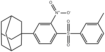 1-[4-[(3-Methylphenyl)sulfonyl]-3-nitrophenyl]tricyclo[3.3.1.13,7]decane Structure