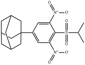 1-[4-[(1-Methylethyl)sulfonyl]-3,5-dinitrophenyl]tricyclo[3.3.1.13,7]decane 구조식 이미지