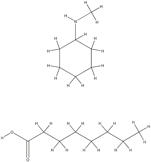 octanoic acid, compound with N-methylcyclohexylamine (1:1) Structure