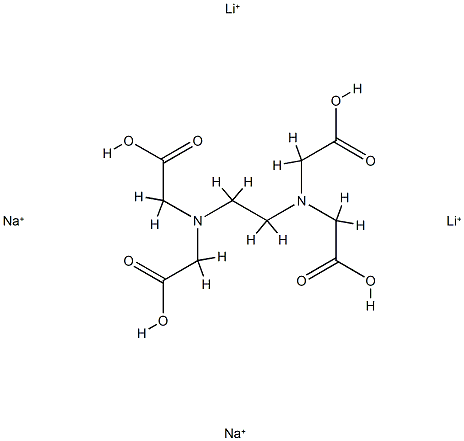 dilithium disodium N,N'-ethylenebis[N-(carboxylatomethyl)aminoacetate] 구조식 이미지