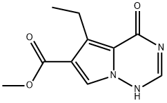 Pyrrolo[2,1-f][1,2,4]triazine-6-carboxylic acid, 5-ethyl-1,4-dihydro-4-oxo-, methyl ester (9CI) Structure