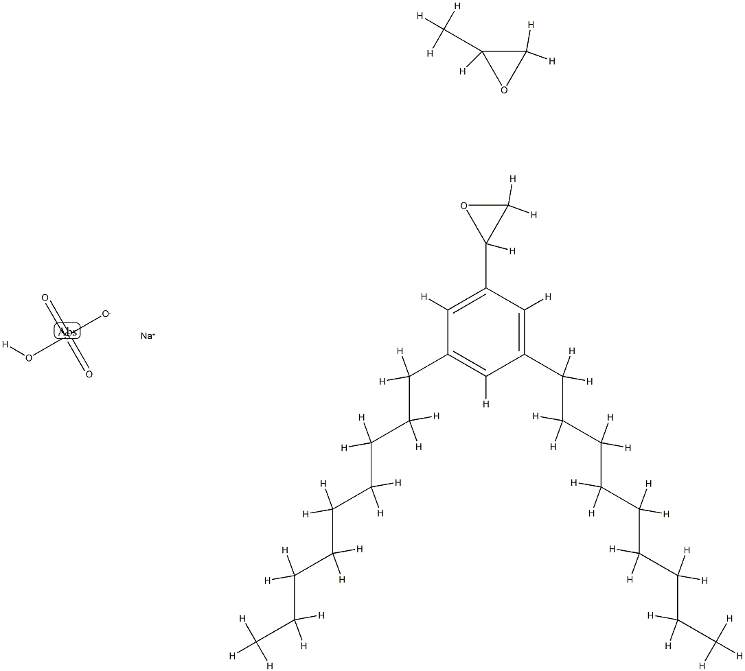 옥시란,메틸-,옥시란중합체,모노(황산수소),디노닐페닐에테르,나트륨염 구조식 이미지