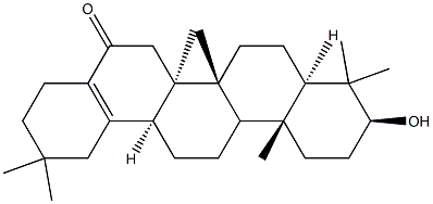 (13α)-3β-Hydroxy-28-norolean-17-en-16-one Structure