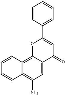 4H-Naphtho[1,2-b]pyran-4-one,6-amino-2-phenyl-(9CI) 구조식 이미지