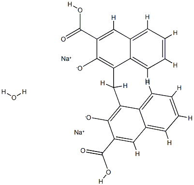 파모산,이나트륨염일수화물,98 구조식 이미지