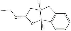 2H-Indeno[1,2-b]furan,2-ethoxy-3,3a,4,8b-tetrahydro-3a-methyl-,(2R,3aS,8bR)-rel-(9CI) 구조식 이미지