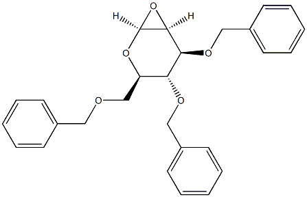 1,2-anhydro-3,4,6-tri-O-benzyl-beta-mannopyranose Structure