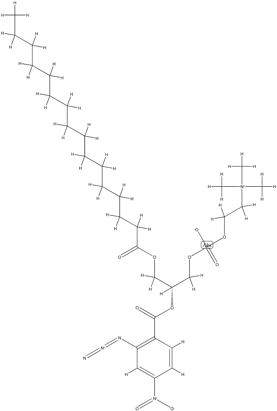 1-palmitoyl-2-(2-azido-4-nitro)benzoyl-glycero-3-phosphocholine Structure