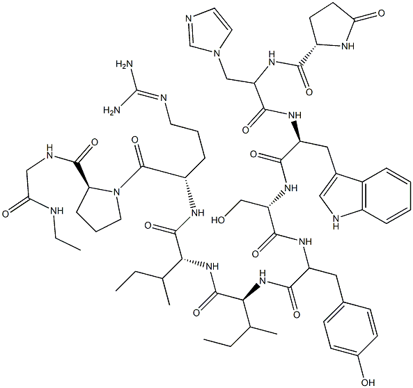 LHRH, Leu(6)-N-Et-GlyNH2(10)- 구조식 이미지