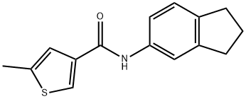3-Thiophenecarboxamide,N-(2,3-dihydro-1H-inden-5-yl)-5-methyl-(9CI) 구조식 이미지