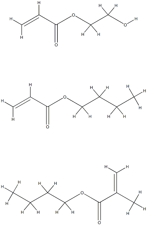 2-Propenoic acid, 2-methyl-, butyl ester, polymer with butyl 2-propenoate and 2-hydroxyethyl 2-propenoate Structure