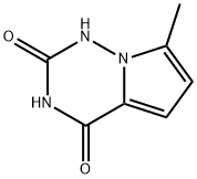 Pyrrolo[2,1-f][1,2,4]triazine-2,4(1H,3H)-dione, 7-methyl- (9CI) Structure