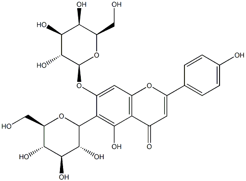 Isovitexin 7-O-galactopyranoside 구조식 이미지
