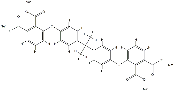 3,3'-[(1-Methylethylidene)bis(4,1-phenyleneoxy)]bis(1,2-benzenedicarboxylic acid disodium) salt Structure