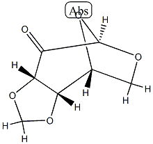 1,6-Anhydro-3-O,4-O-methylene-β-D-lyxo-hexopyranose-2-ulose 구조식 이미지