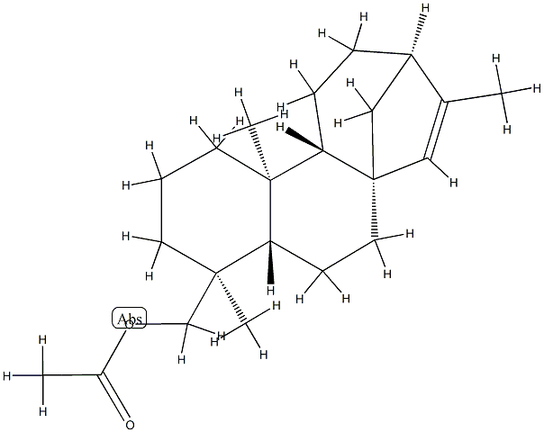 Kauren-18-ol, acetate, (4beta)- Structure