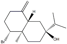 (2S,8aβ)-Decahydro-5α-bromo-4aα-methyl-8-methylene-2-isopropylnaphthalen-2β-ol 구조식 이미지