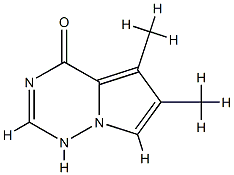 Pyrrolo[2,1-f][1,2,4]triazin-4(1H)-one, 5,6-dimethyl- (9CI) 구조식 이미지