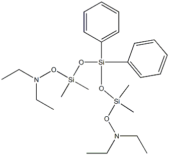 N,N'-[(1,1,5,5-Tetramethyl-3,3-diphenyl-1,5-pentanetrisiloxanediyl)bis(oxy)]bis[N-ethylethanamine] Structure