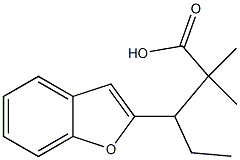 α,α-디메틸-β-에틸-2-벤조푸란프로피온산 구조식 이미지