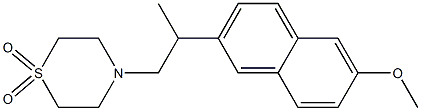 ((Dioxo-1,1 thiamorpholinyl-4)-2 methyl-1 ethyl)-2 methoxy-6 naphtalen e [French] Structure