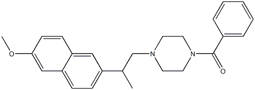 ((Benzoyl-4 piperazino)-2 methyl-1 ethyl)-2 methoxy-6 naphtalene [Fren ch] Structure