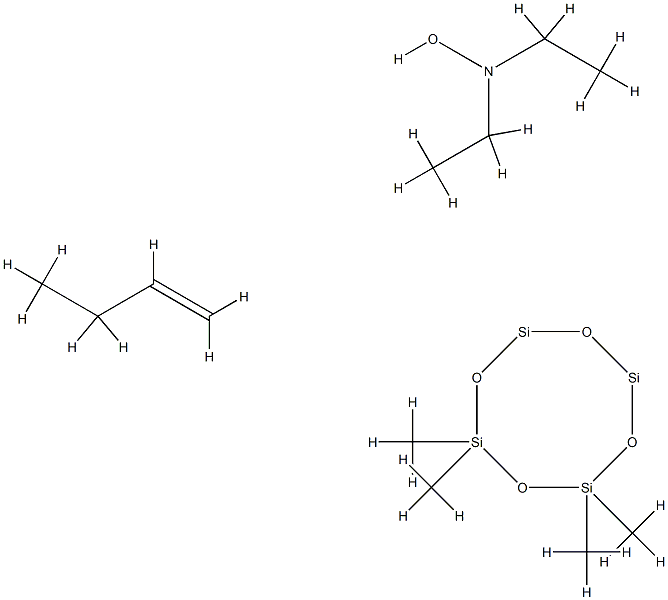 Ethanamine, N-ethyl-N-hydroxy-, reaction products with 1-butene and tetramethylcyclotetrasiloxane Structure