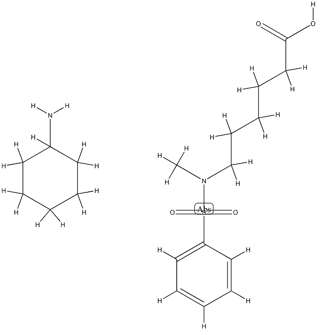 6-[methyl(phenylsulphonyl)amino]hexanoic acid, compound with cyclohexylamine (1:1) Structure