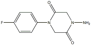 1-amino-4-(4-fluorophenyl)-2,5-piperazinedione 구조식 이미지