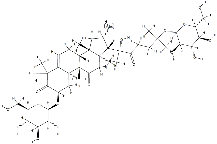 쿠커비타신R2,25-디글루코사이드 구조식 이미지