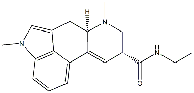 9,10-디데히드로-1,6-디메틸-N-에틸에르골린-8β-카르복스아미드 구조식 이미지