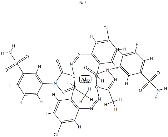 sodium bis[3-[4-[(5-chloro-2-hydroxyphenyl)azo]-4,5-dihydro-3-methyl-5-oxo-1H-pyrazol-1-yl]benzenesulphonamidato(2-)]cobaltate(1-) Structure