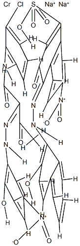 disodium [N-(2-chlorophenyl)-2-[(2-hydroxy-5-nitrophenyl)azo]-3-oxobutyramidato(2-)][3-hydroxy-4-[(2-hydroxy-1-naphthyl)azo]-7-nitronaphthalene-1-sulphonato(3-)]chromate(2-) Structure