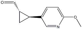 Cyclopropanecarboxaldehyde, 2-(6-methoxy-3-pyridinyl)-, (1R,2R)-rel- (9CI) Structure