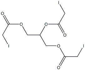 Tris(iodoacetic acid)propane-1,2,3-triyl ester Structure