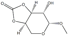 beta-D-Arabinopyranoside, methyl, cyclic 3,4-carbonate (9CI) Structure