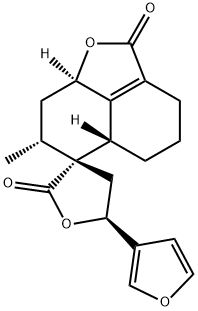 (5S,3R)-5-(3-Furyl)-3',4,5,5',5'aβ,7',8',8'aα-octahydro-7'α-methylspiro[furan-3(2H),6'-[6H]naphtho[1,8-bc]furan]-2,2'(4'H)-dione Structure